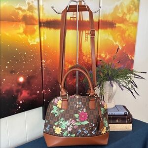 London Fog Floral Dome Satchel